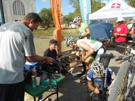 maintaining the bikes