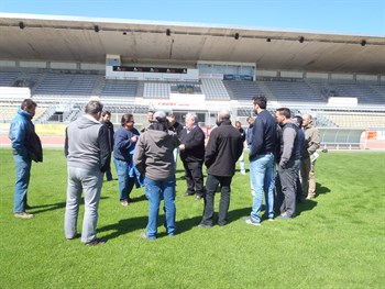 Visite du terrain d'honneur de la ville d'Albi